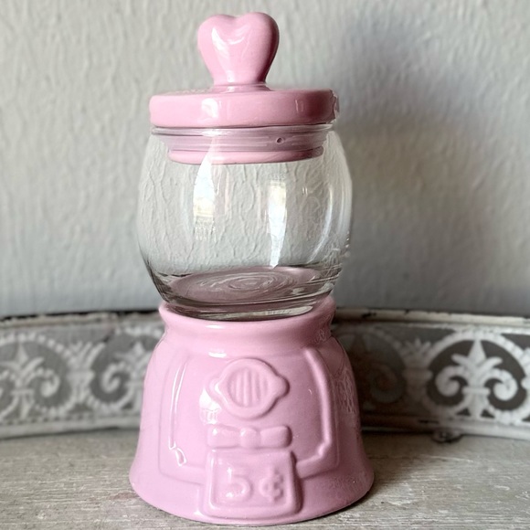 Pink Valentine's Day Gumball Machine Container - Picture 1 of 2